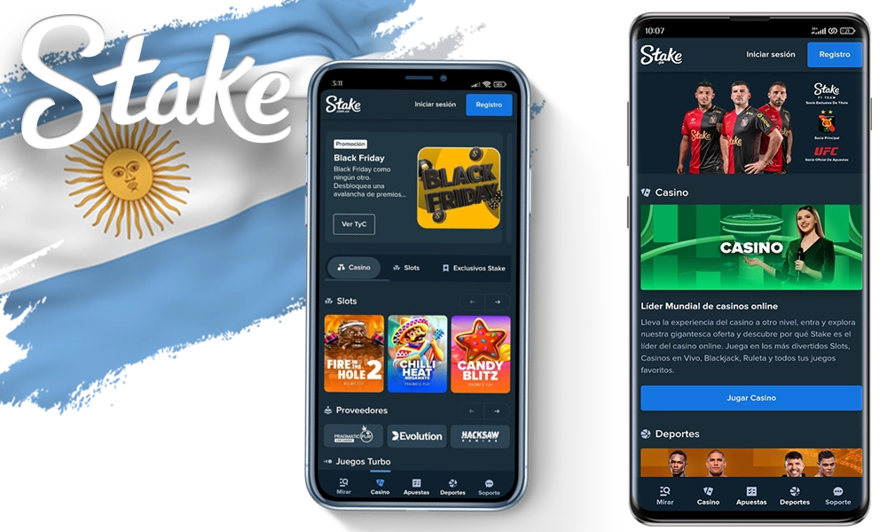 Application mobile de Stake